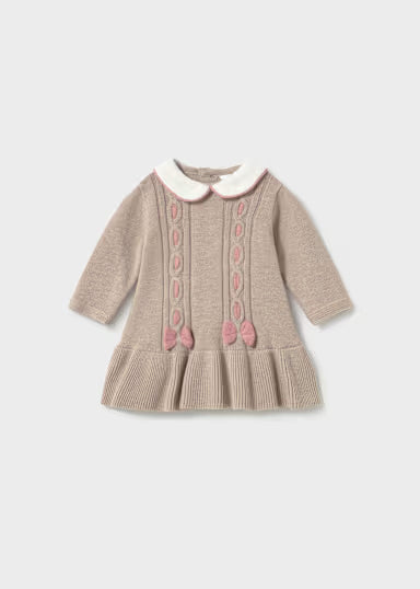 ABITINO IN TRICOT M/L CON COLLETTO TORTORA