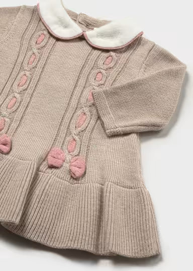 ABITINO IN TRICOT M/L CON COLLETTO TORTORA