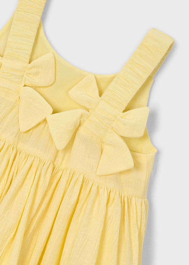 Vestito Mayoral cerimonia fiori bambina - Giallo