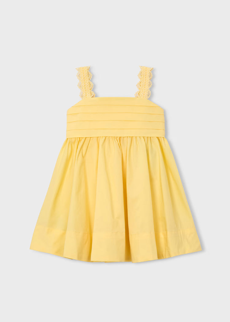 Vestito cerimonia Mayoral satinato bambina - Giallo