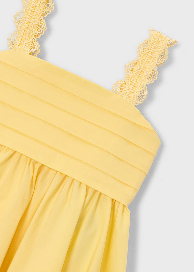 Vestito cerimonia Mayoral satinato bambina - Giallo