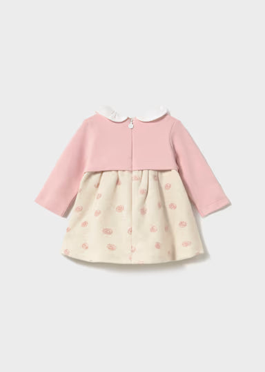 ABITINO IN FELPA ROSA FINTO SCANDACUORE BEIGE