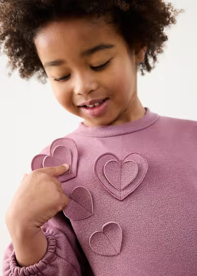 ABITO CUORI IN FELPA VIOLA LUREX