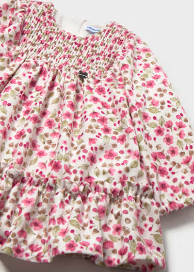 ABITINO IN VELLUTO FANTASIA FIORELLINI FUXIA