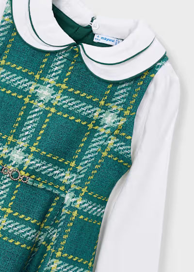 ABITO IN LANA A QUADRI CON CAMICIA COLLETTO