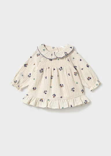 ABITINO CON COLLETTO  POIS BLU