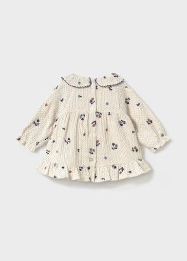 ABITINO CON COLLETTO  POIS BLU