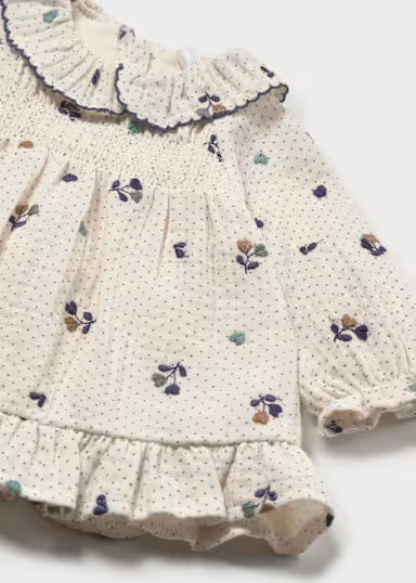 ABITINO CON COLLETTO  POIS BLU